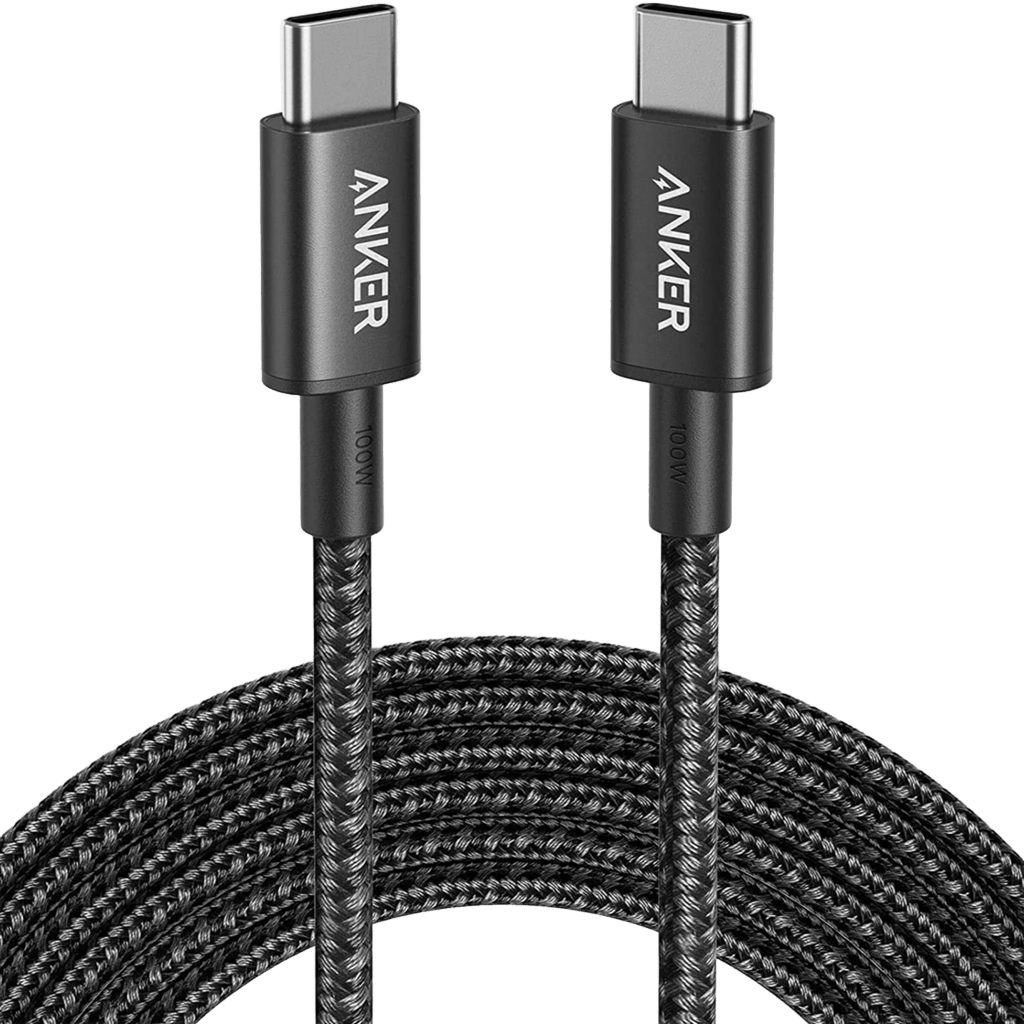 Anker Nano Charger (30W) and New Nylon USB-C to USB-C 100W Cable (10 ft)