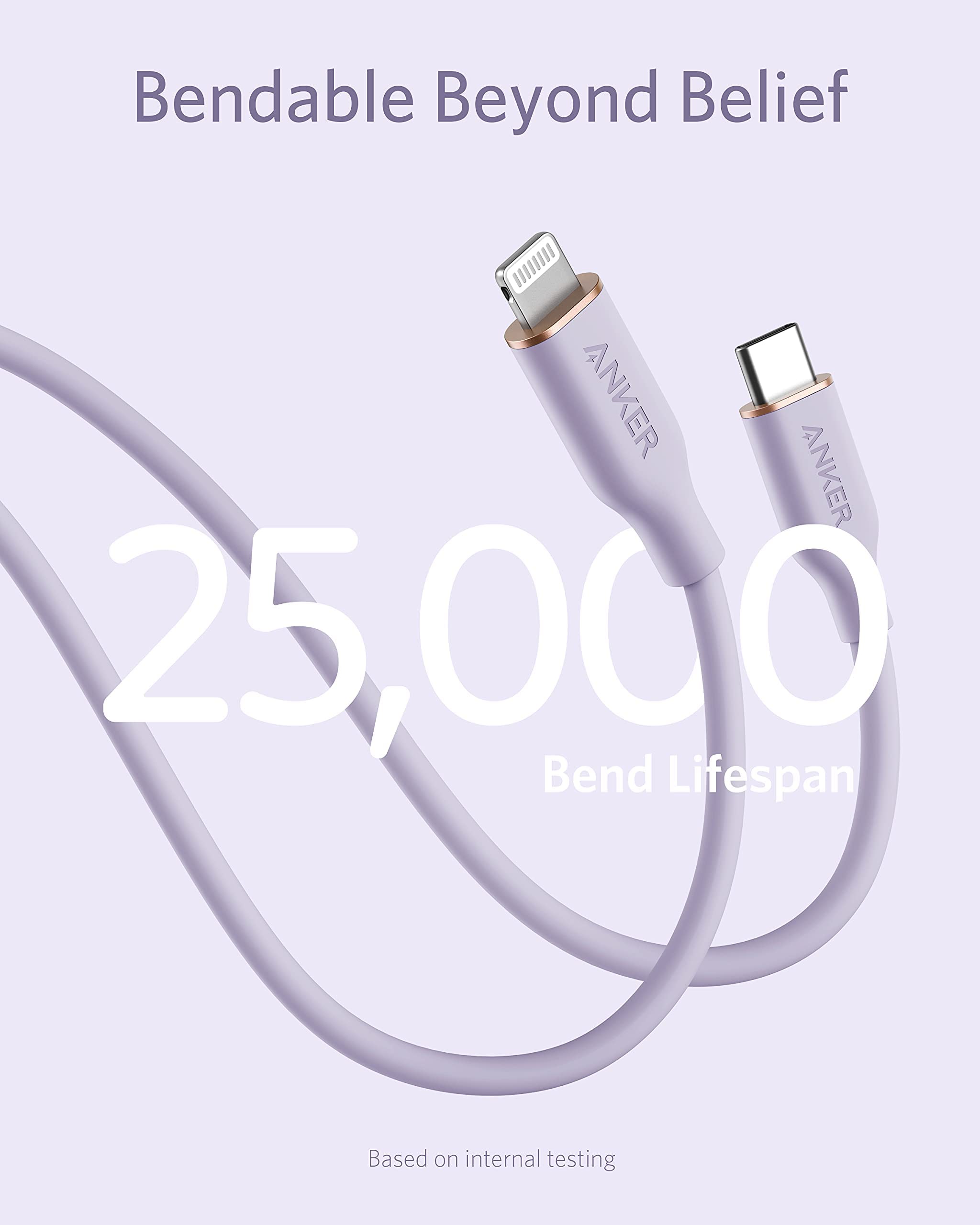 Refurbished Anker 641 USB-C to Lightning Cable (Flow, Silicone)