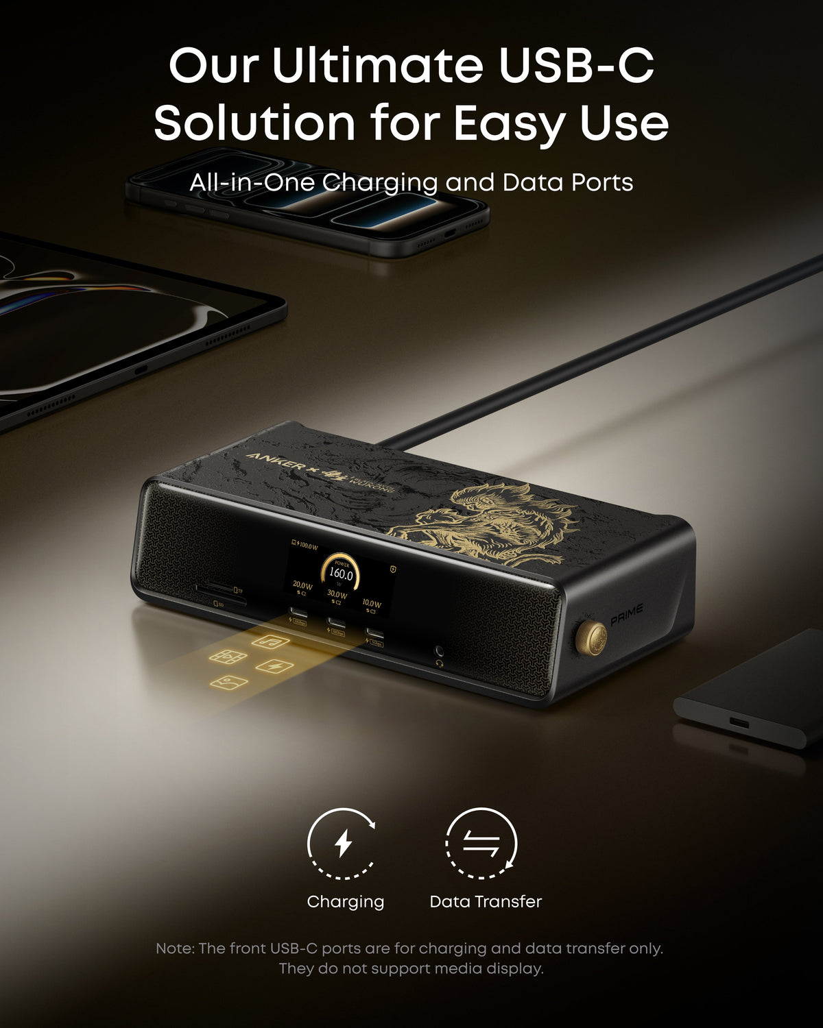 (Anker × Black Myth: Wukong Edition) Anker Prime Docking Station (14-in-1, Triple Display, DisplayLink) with DL7400